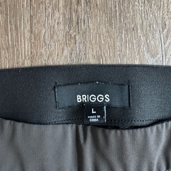Briggs pants, women’s size large.  Dark grey, side pockets and elastic waist. - Picture 3 of 5